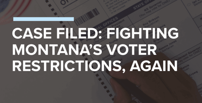 Litigation: Montana Election Day Registration Law 2025